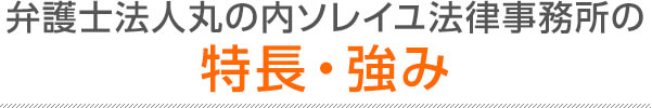 弁護士法人丸の内ソレイユ法律事務所の特長・強み